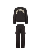 Tuta due pezzi per bambino John Richmond Kids nero con logo sul davanti RBA26167CF BLACK JOHN RICHMOND KIDS 