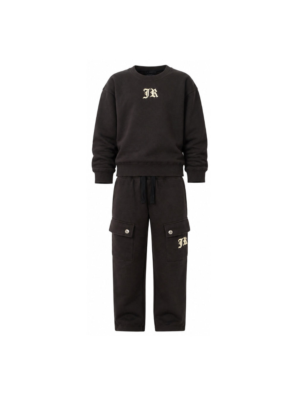 Tuta due pezzi per bambino John Richmond Kids nero con logo sul davanti RBA26167CF BLACK JOHN RICHMOND KIDS 
