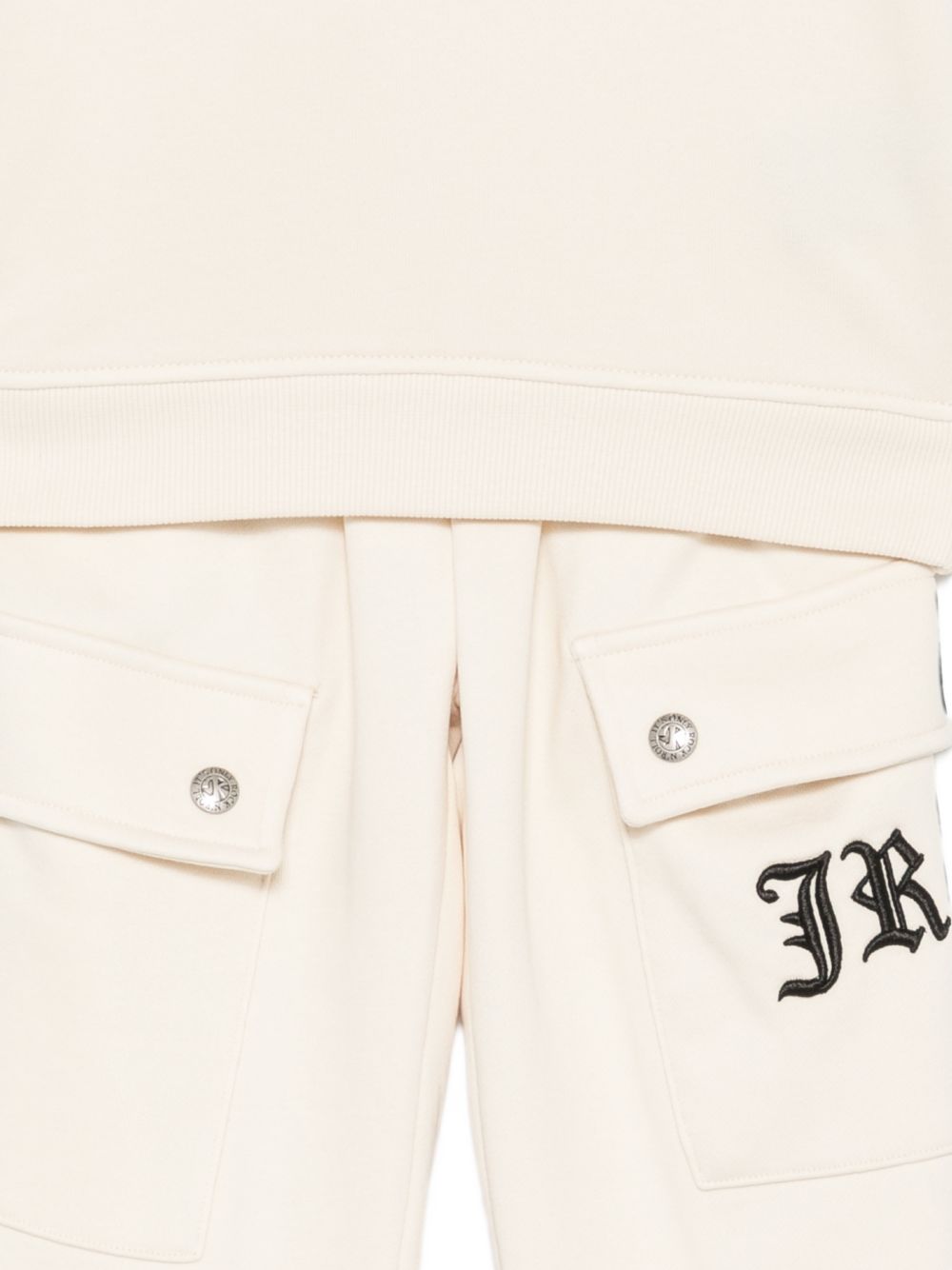 Set felpa e pantaloni per bambino John Richmond Kids beige con logo sul davanti RBA26167CF CREAM JOHN RICHMOND KIDS 