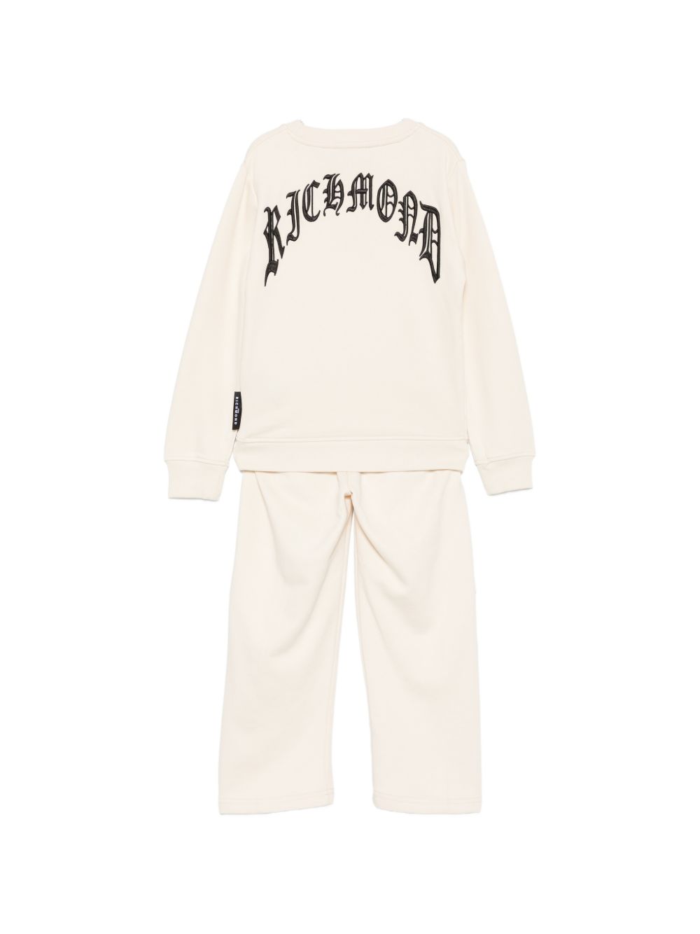 Set felpa e pantaloni per bambino John Richmond Kids beige con logo sul davanti RBA26167CF CREAM JOHN RICHMOND KIDS 