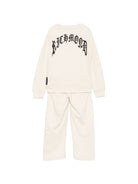 Set felpa e pantaloni per bambino John Richmond Kids beige con logo sul davanti RBA26167CF CREAM JOHN RICHMOND KIDS 