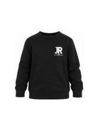 Maglione per bambino John Richmond Junior nera con logo ricamato RBA26168MA BLACK JOHN RICHMOND KIDS 