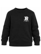 Maglione per bambino John Richmond Junior nera con logo ricamato RBA26168MA BLACK JOHN RICHMOND KIDS 