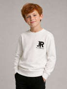 Maglione per bambino John Richmond Kids bianco con ricamo logo RBA26168MA OFF-WHITE JOHN RICHMOND KIDS 