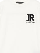 Maglione per bambino John Richmond Kids bianco con ricamo logo RBA26168MA OFF-WHITE JOHN RICHMOND KIDS 