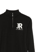 Maglione per bambino John Richmond Kids nero con dettaglio logo ricamato RBA26170LU BLACK JOHN RICHMOND KIDS 
