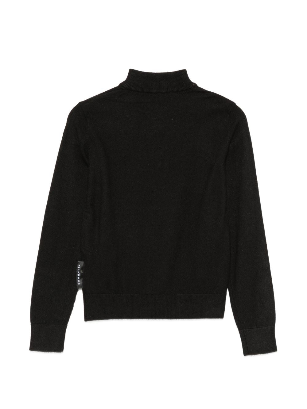 Maglione per bambino John Richmond Kids nero con dettaglio logo ricamato RBA26170LU BLACK JOHN RICHMOND KIDS 