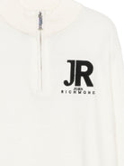 Maglione per bambino John Richmond Kids bianco con dettaglio logo ricamato RBA26170LU OFF-WHITE JOHN RICHMOND KIDS 