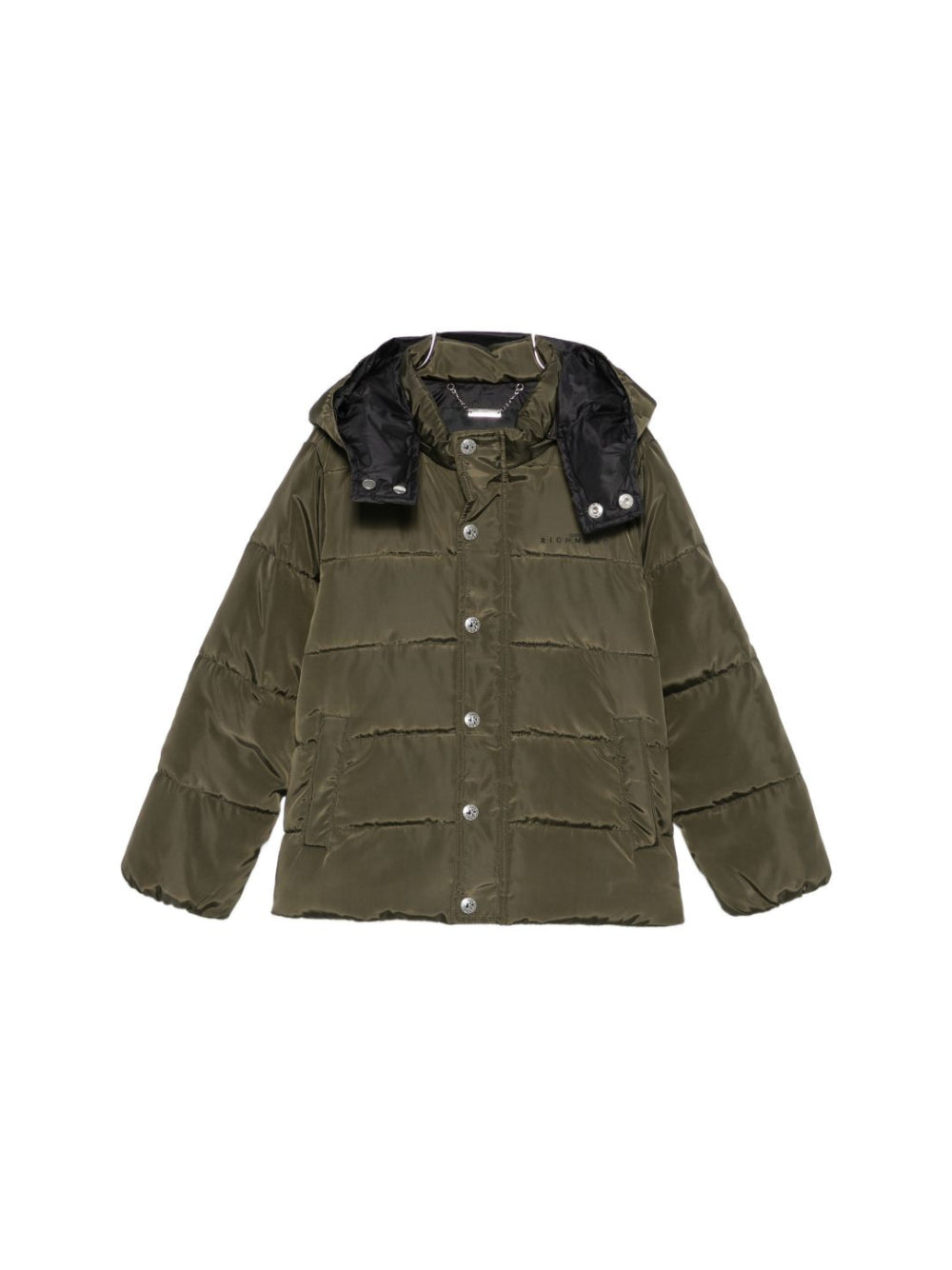 Giubbino per bambino John Richmond Junior verde con cappuccio RBA26174PI OLIVE JOHN RICHMOND KIDS 