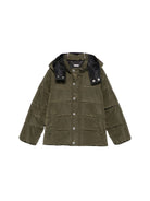 Giubbino per bambino John Richmond Junior verde con cappuccio RBA26174PI OLIVE JOHN RICHMOND KIDS 