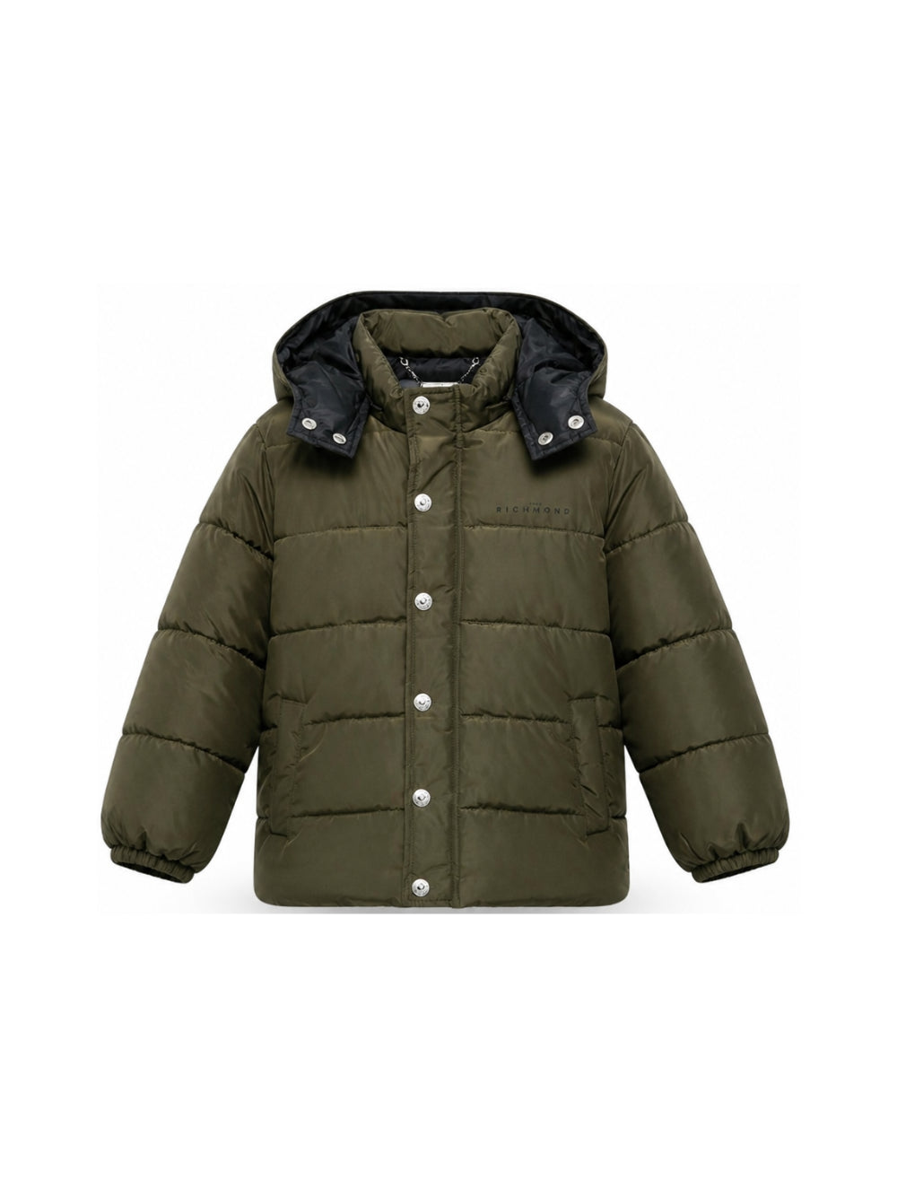 Giubbino per bambino John Richmond Junior verde con cappuccio RBA26174PI OLIVE JOHN RICHMOND KIDS 