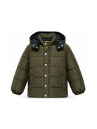 Giubbino per bambino John Richmond Junior verde con cappuccio RBA26174PI OLIVE JOHN RICHMOND KIDS 