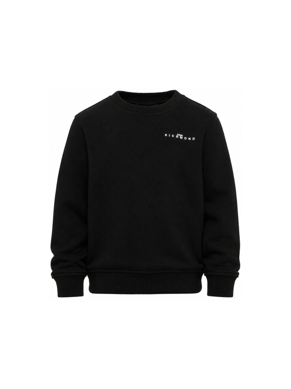 Felpa per bambino John Richmond Junior nera con stampa logo sul davanti RBA26176FE BLACK JOHN RICHMOND KIDS 