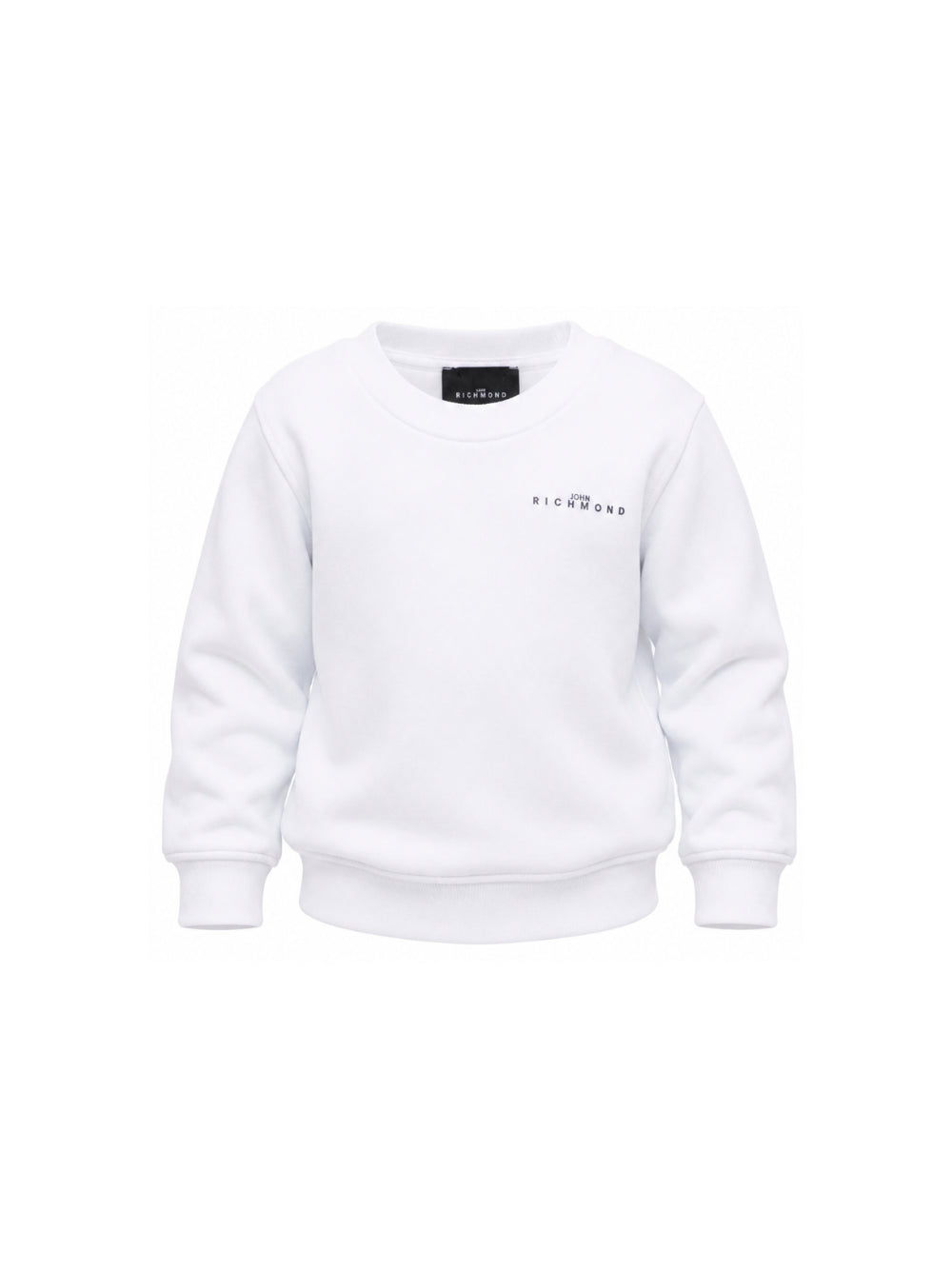 Felpa per bambino John Richmond Junior bianca con stampa logo sul davanti RBA26176FE WHITE JOHN RICHMOND KIDS 