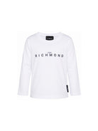 T-shirt per bambina John Richmond Kids bianca con dettaglio logo RGA26004TS WHITE JOHN RICHMOND KIDS 