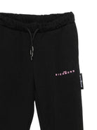 Completo per bambina John Richmond Kids rosa e nero con stampa logo RGA26019CF PINK BEGONIA JOHN RICHMOND KIDS 