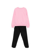 Completo per bambina John Richmond Kids rosa e nero con stampa logo RGA26019CF PINK BEGONIA JOHN RICHMOND KIDS 