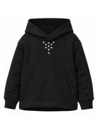 Felpa per bambina John Richmond Kids nera decorata con stud RGA26038FE BLACK JOHN RICHMOND KIDS 