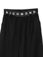 Pantaloni per bambina John Richmond Kids neri con orli con risvolto RGA26055PA BLACK JOHN RICHMOND KIDS 