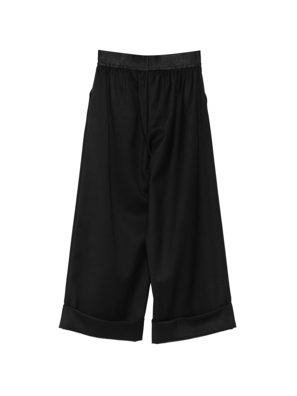 Pantaloni per bambina John Richmond Kids neri con orli con risvolto RGA26055PA BLACK JOHN RICHMOND KIDS 