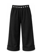 Pantaloni per bambina John Richmond Kids neri con orli con risvolto RGA26055PA BLACK JOHN RICHMOND KIDS 