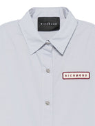 Camicia per bambino John Richmond Kids azzurro con patch logo RGA26078CA SKY JOHN RICHMOND KIDS 