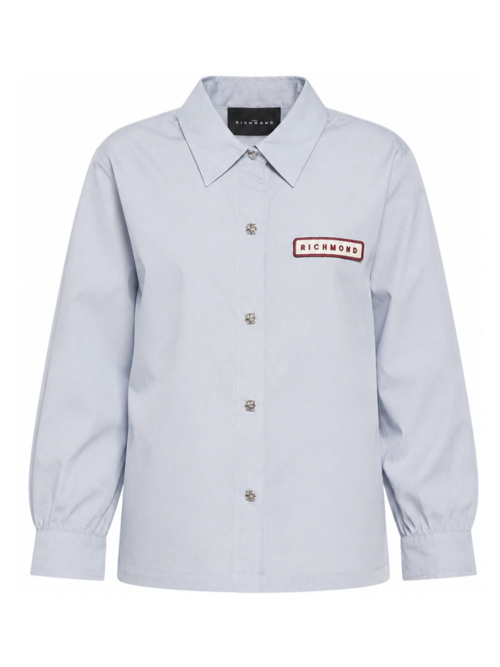 Camicia per bambino John Richmond Kids azzurro con patch logo RGA26078CA SKY JOHN RICHMOND KIDS 