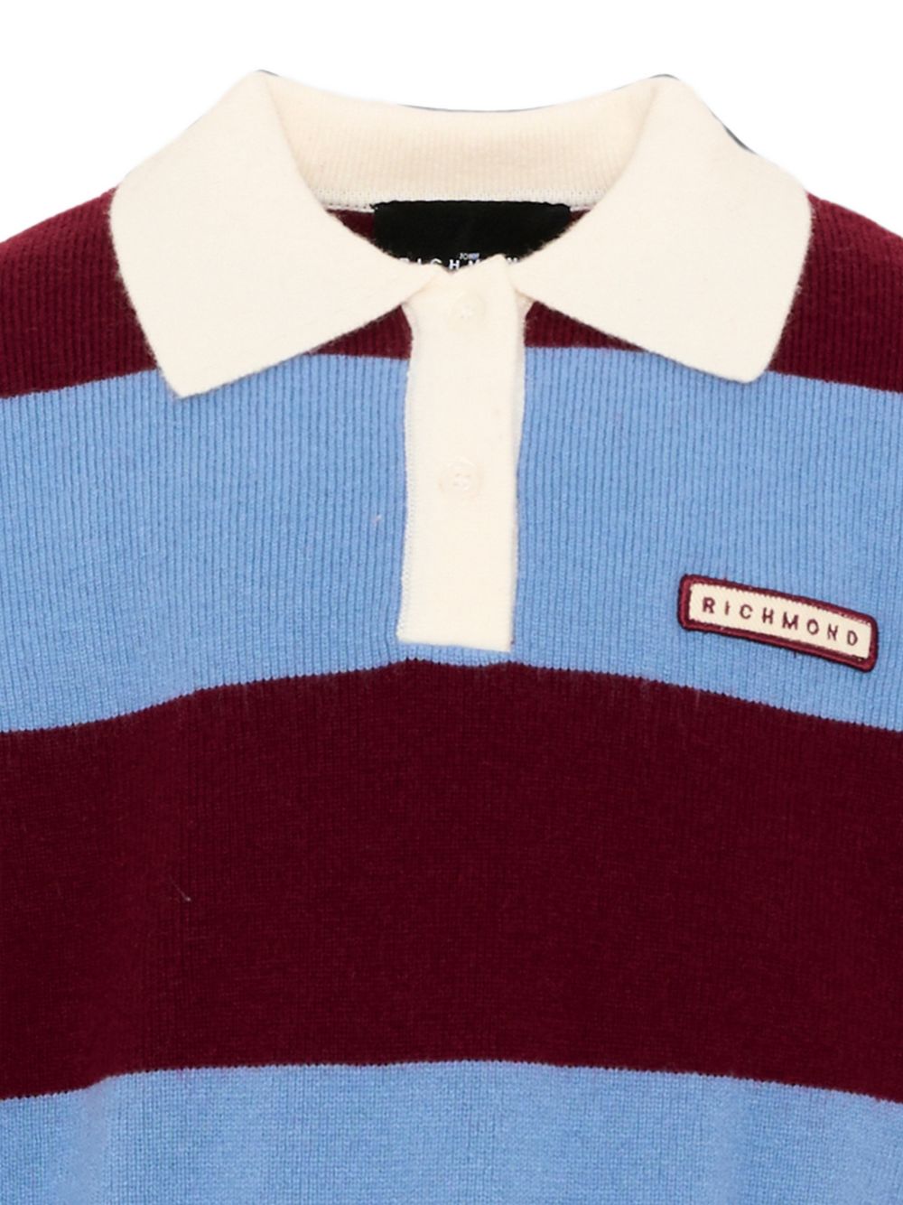 Maglione per bambina John Richmond Kids azzurra e bordeaux con motivo a righe RGA26140PO AVION JOHN RICHMOND KIDS 
