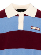 Maglione per bambina John Richmond Kids azzurra e bordeaux con motivo a righe RGA26140PO AVION JOHN RICHMOND KIDS 