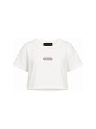 T-shirt per bambina John Richmond Kids bianca con logo sul davanti RGA26143TS OFF-WHITE JOHN RICHMOND KIDS 