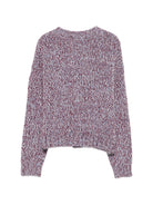 Cardigan per bambina John Richmond Kids multicolore a maglia grossa con patch logo RGA26151CD MULTICOLOR JOHN RICHMOND KIDS 