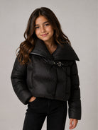 Giubbino per bambina John Richmond Kids nero con design imbottito RGA26153PI BLACK JOHN RICHMOND KIDS 