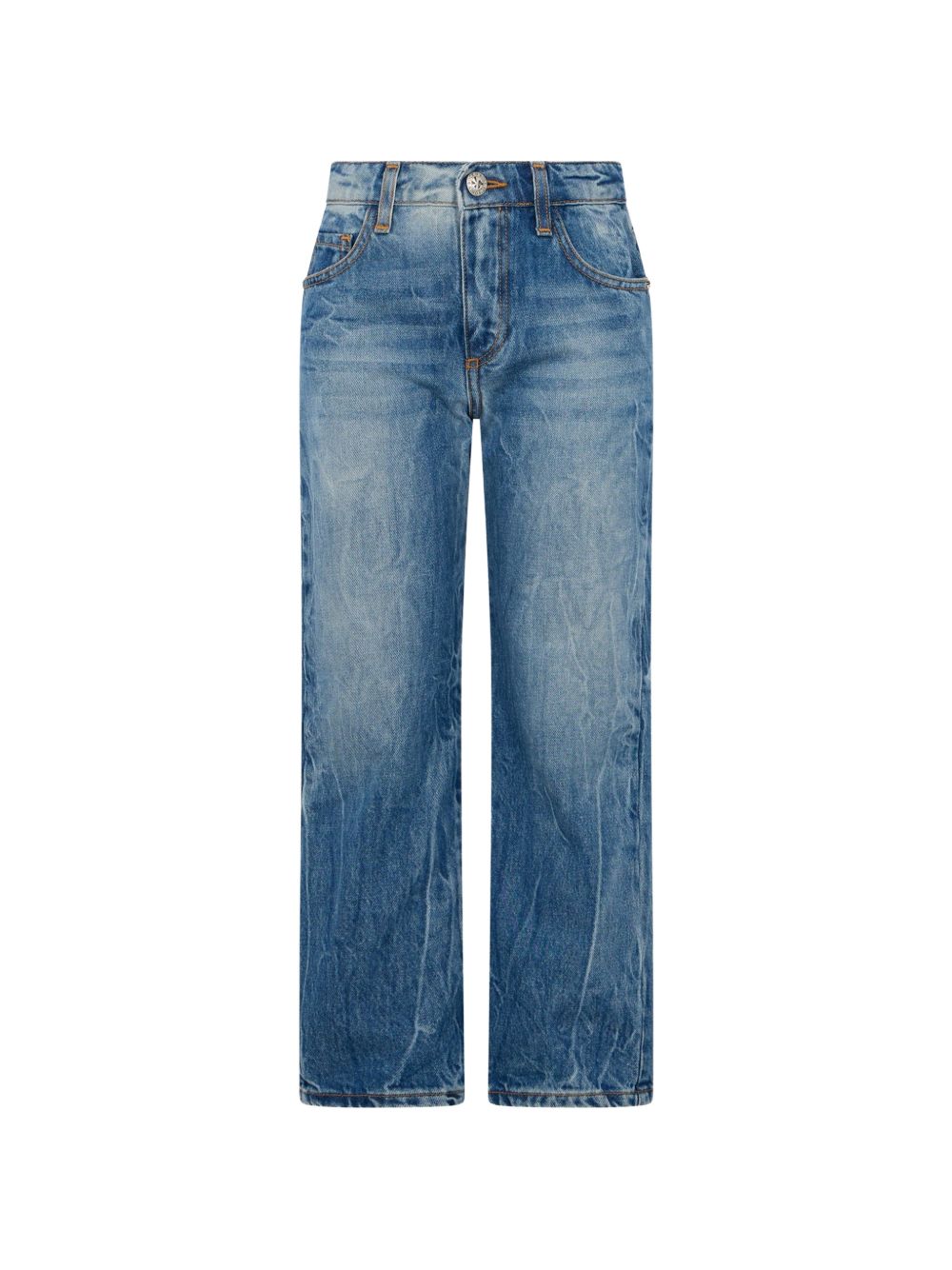 Jeans per bambina John Richmond Kids in denim con stampa logo sul retro RGA26162JE DENIM BLUE MEDIUM JOHN RICHMOND KIDS 