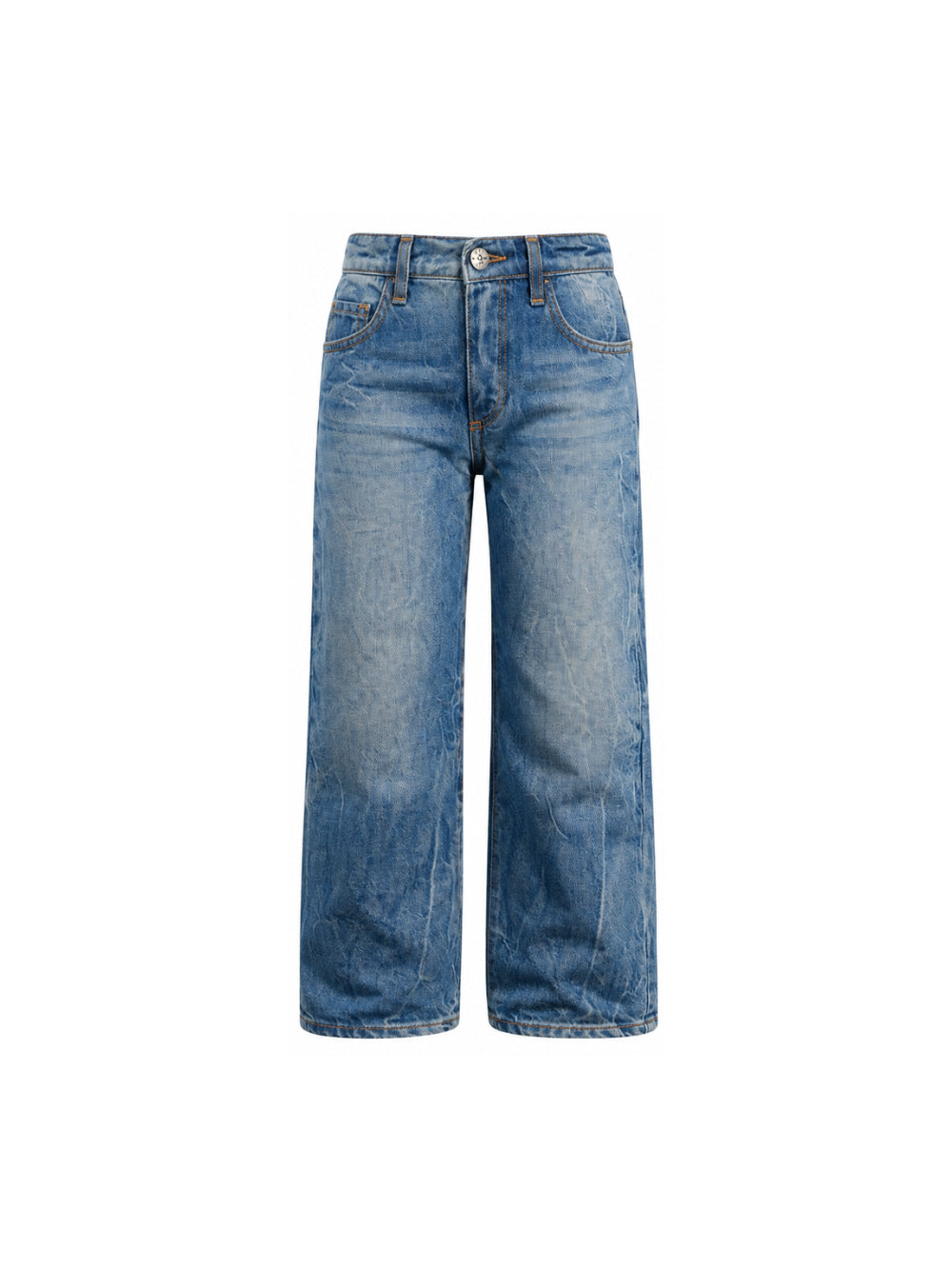 Jeans per bambina John Richmond Kids in denim con stampa logo sul retro RGA26162JE DENIM BLUE MEDIUM JOHN RICHMOND KIDS 