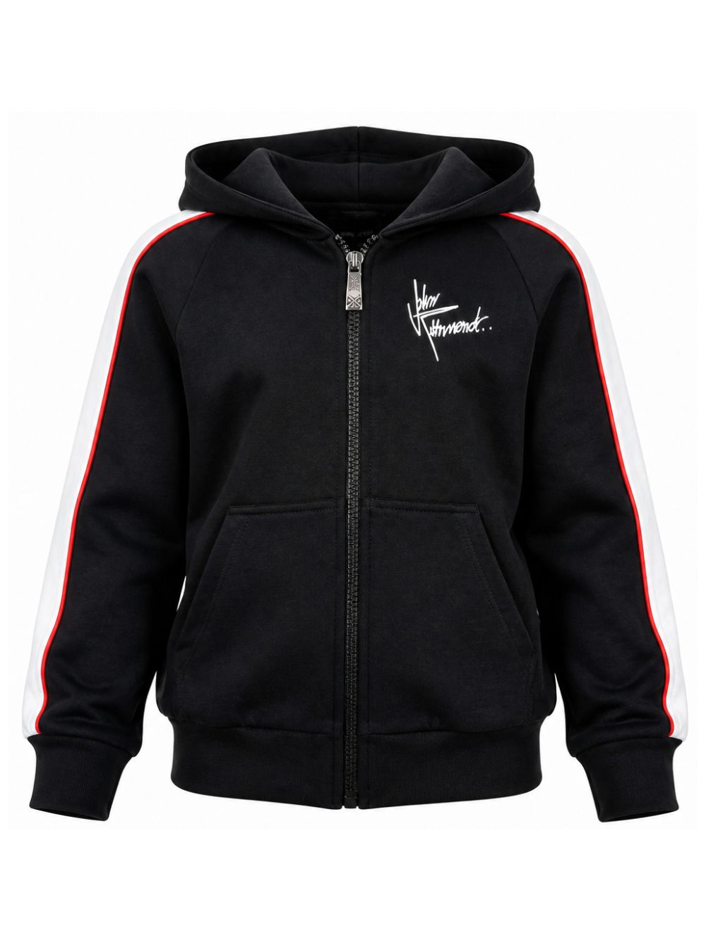 Felpa per bambina John Richmond Kids nera con logo stampato sul davanti RGA26177FE BLACK JOHN RICHMOND KIDS 