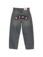 Jeans per bambina John Richmond Kids in denim con finitura sbiadita RGA26187JE DENIM BLUE MEDIUM JOHN RICHMOND KIDS 