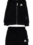 Completo per neonato John Richmond Kids nero con applicazione logo RIA26001CF BLACK JOHN RICHMOND KIDS 