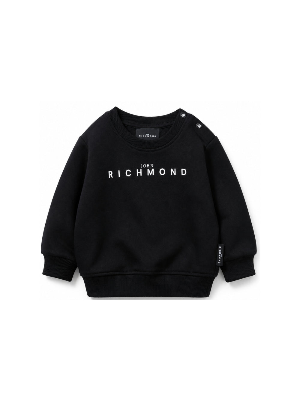 Felpa per neonati John Richmond Kids nero con stampa logo sul davanti RIA26003FE BLACK JOHN RICHMOND KIDS 