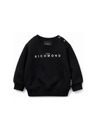 Felpa per neonati John Richmond Kids nero con stampa logo sul davanti RIA26003FE BLACK JOHN RICHMOND KIDS 