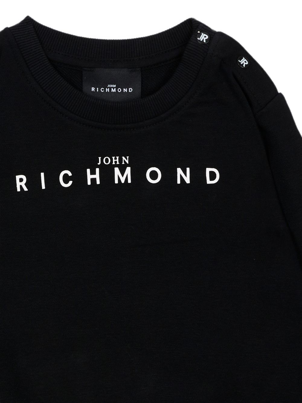 Felpa per neonati John Richmond Kids nero con stampa logo sul davanti RIA26003FE BLACK JOHN RICHMOND KIDS 