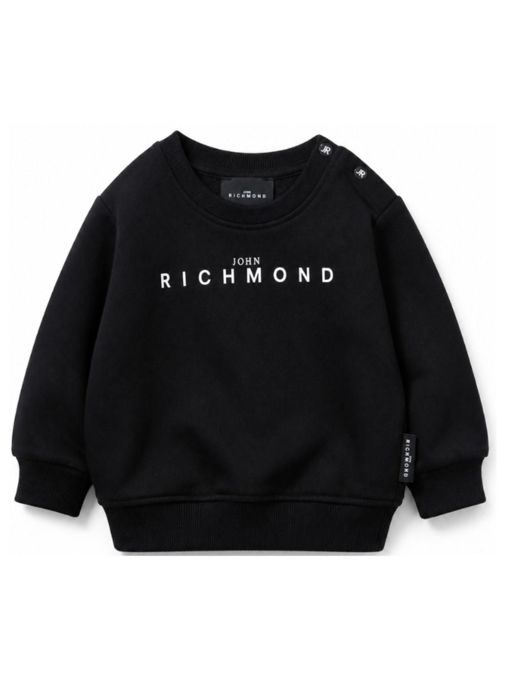 Felpa per neonati John Richmond Kids nero con stampa logo sul davanti RIA26003FE BLACK JOHN RICHMOND KIDS 