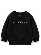 Felpa per neonati John Richmond Kids nero con stampa logo sul davanti RIA26003FE BLACK JOHN RICHMOND KIDS 