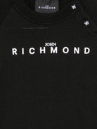 T-shirt per neonato John Richmond Junior nera con stampa logo sul davanti RIA26006TS BLACK JOHN RICHMOND KIDS 