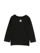 T-shirt per neonato John Richmond Junior nera con stampa logo sul davanti RIA26006TS BLACK JOHN RICHMOND KIDS 