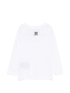 T-shirt per neonato John Richmond Junior bianca con stampa logo sul davanti RIA26006TS WHITE JOHN RICHMOND KIDS 