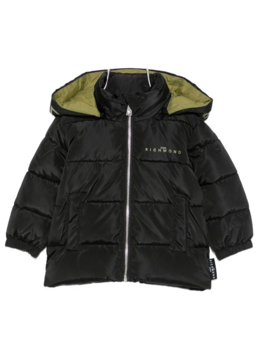 Giubbino per neonato John Richmond Junior nero con stampa logo sul davanti RIA26007PI BLACK JOHN RICHMOND KIDS 