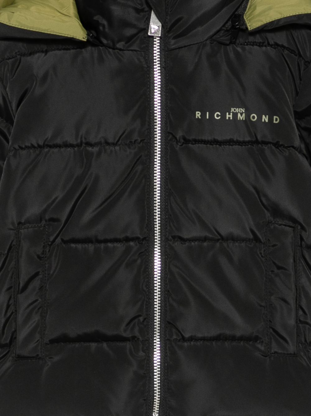 Giubbino per neonato John Richmond Junior nero con stampa logo sul davanti RIA26007PI BLACK JOHN RICHMOND KIDS 