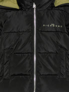 Giubbino per neonato John Richmond Junior nero con stampa logo sul davanti RIA26007PI BLACK JOHN RICHMOND KIDS 