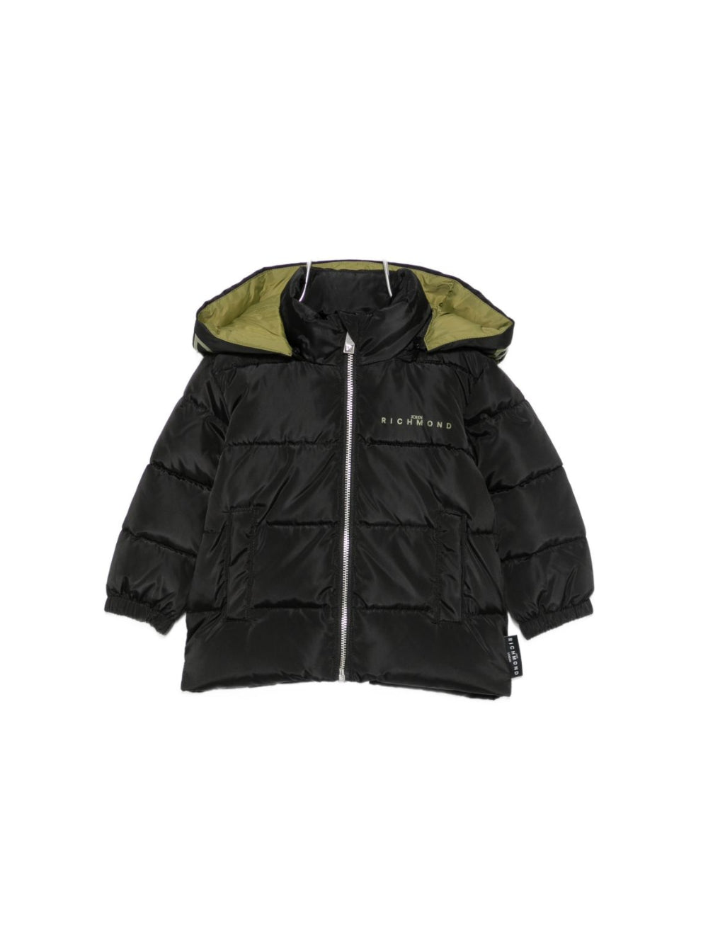 Giubbino per neonato John Richmond Junior nero con stampa logo sul davanti RIA26007PI BLACK JOHN RICHMOND KIDS 