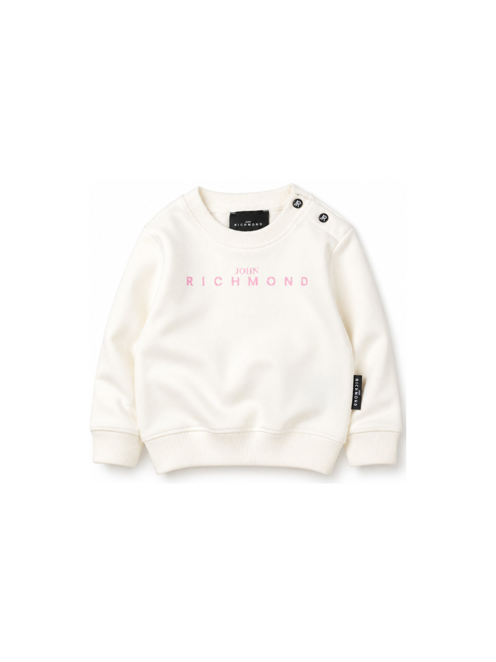 Felpa per neonata John Richmond Kids bianca con stampa logo RIA26023FE OFF-WHITE JOHN RICHMOND KIDS 